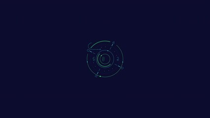 Canvas Print - looped animation of an abstract measurement dial hud element.