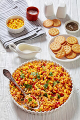 Sticker - New Orleans Style Corn casserole in baking dish