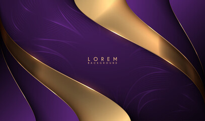 Abstract violet and gold luxury background