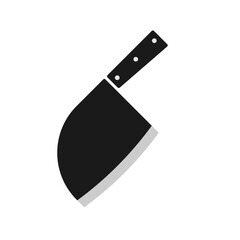 Large sharp cleaver knife Vector illustration isolated on transparent background.PNG format