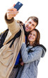 © BillionPhotos.com - A young happy couple with a phone make photo