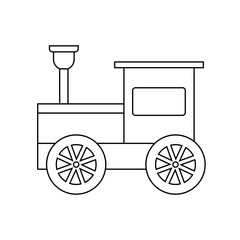 Poster - Children train icon Vector. public transport illustration sign. railroad symbol. 