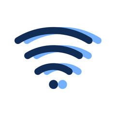 Wall Mural - wifi filled line icon