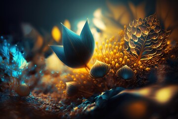 Wall Mural - this is a fictitious natural setting. generative ai