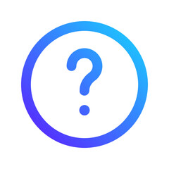 Sticker - question gradient icon