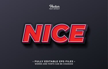Wall Mural - nice red and black text effect editable eps cc