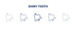 © Abstract - shiny tooth icon. Thin, light, regular, bold, black shiny tooth icon set from dental health collection. Editable shiny tooth symbol can be used web and mobile