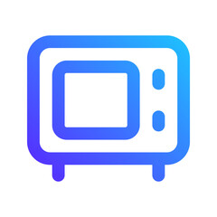 Sticker - microwave gradient icon