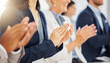 © N Felix/peopleimages.com - Convention crowd, hands or business people applause for congratulations, project strategy success or workshop. Support, office meeting and seminar audience, team or group clapping for successful plan