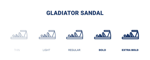 Canvas Print - gladiator sandal icon. Thin, light, regular, bold, black gladiator sandal icon set from clothes and outfit collection. Editable gladiator sandal symbol can be used web and mobile