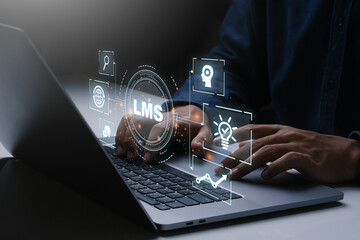 lms - learning management system for lesson and online education, course, application, study, e lear