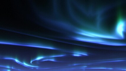 Wall Mural - Colorful Northern Lights Dancing In Night Sky - low angle