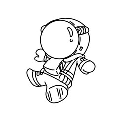 doodle astronaut icon