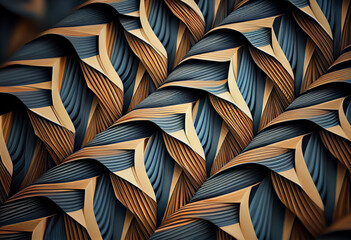 Poster - A mosaic of interlocking fish scales, each with its own unique color and texture. Generative AI technology.