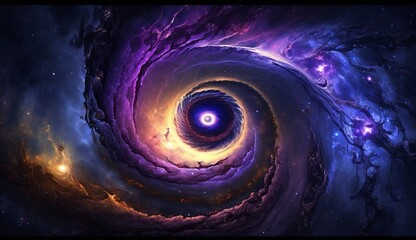 Canvas Print - space, a black hole vortex that will take over the entire world