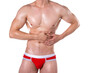 © vladorlov - Health problems. Man and pain. White background.
