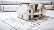 Floor plan, blueprint, construction plan for a house under construction that will be your home