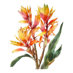 colorful exotic flower branch