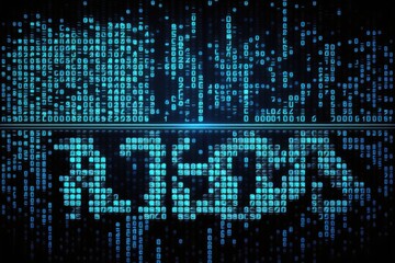 Naklejka na meble Abstract binary code background. Digital technology concept