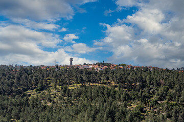 Canvas Print - View of the city of Migdal Ha Emek in northern Israel	
