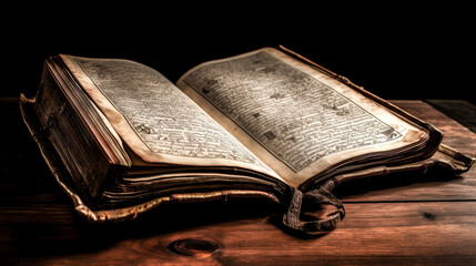 an ancient book was opened - generative ai.