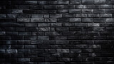 Fototapeta Desenie - Black brick wall, old texture of red stone blocks. Generative Ai