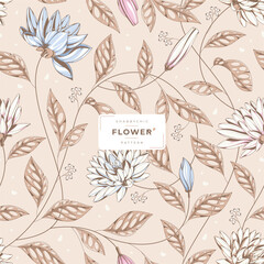 Canvas Print - beautiful shabby chic flower pattern