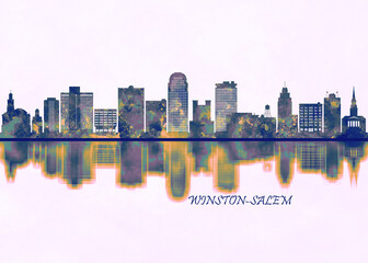 Poster - Winston-Salem Skyline