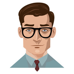 Vintage businessman with glasses