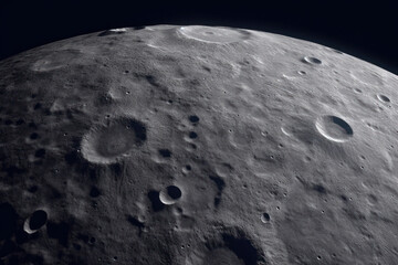 Wall Mural - a view of the Moon surface, created with Generative AI technology