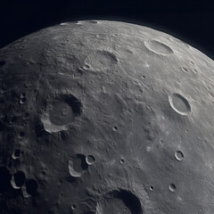 Wall Mural - a view of the Moon surface, created with Generative AI technology