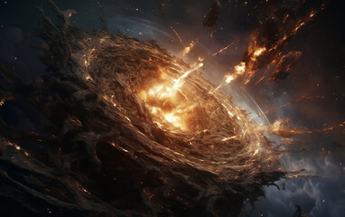 Wall Mural - space destroyed generate by AI