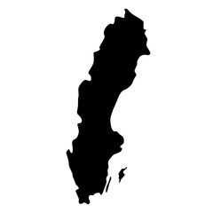 Poster - Map of Sweden illustration