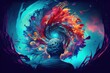 mental disorder illustrated with surreal, dreamlike imagery and vibrant colors, created with generative ai