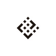 Letter r, v and j squares, elegant geometric symbol simple logo vector