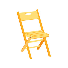 Poster - seat folding chair cartoon vector illustration