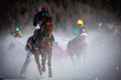 horse race on frozen lake in Engadine, Switzerland