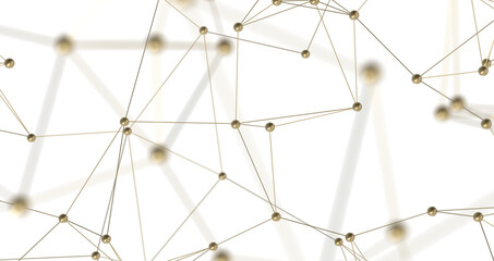 The structure of the network connection of points and lines. Data technology. PNG transparent