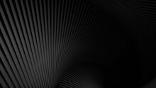 Black Background With Translucent Bright Stripes. Design.Horizontal Gray And Green Stripes That Move In A Circle In Abstraction.