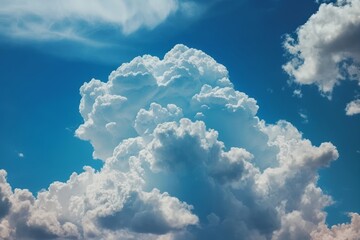 Wall Mural - Low Angle View Of Clouds In the blue sky created with Generative Ai Technology