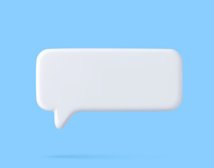 Wall Mural - 3d Blank white speech bubble pin