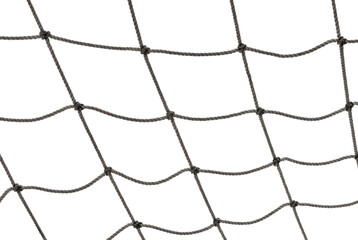 Wall Mural - Football or tennis net. Rope mesh on a white background close-up