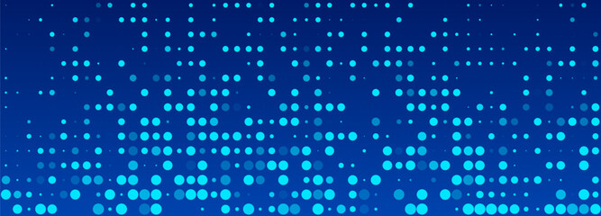 Fototapete - Abstract technology background. Computer matrix. Futuristic cyber background of points. 3d vector illustration.