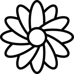 Wall Mural - daisy flower icon vector isolated on white background
