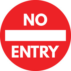 no entry circle icon . no entry road sign vector . traffic sign