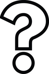 Wall Mural - question mark symbol . question icon in trendy line style . help sign icon vector