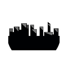 Poster - Isolated silhouette of a city view Vector