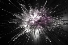 An Abstract Purple And White Background With Center Starbursts In Black And White. Generative AI
