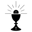 Isolated silhouette of holy grail icon Vector