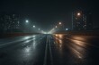 © Yara - A lone drive during the quiet of night on an empty roadway. Generative AI